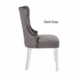 Erica 2 Piece Stainless Steel Legs Dinning Chair Finish with Velvet in Dark Gray