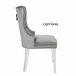 Erica 2 Piece Stainless Steel Legs Chair Finish with Velvet Fabric in Light Gray