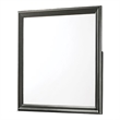 Modern Brooklyn Portrait Shape Mirror made with Wood in Gray