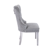 Simba Stainless Steel 2 Piece Chair Finish with Velvet Fabric in Light Gray