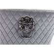 Simba Stainless Steel 2 Piece Chair Finish with Velvet Fabric in Light Gray
