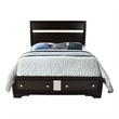 Matrix Traditional Wood Queen Storage Bed in Black