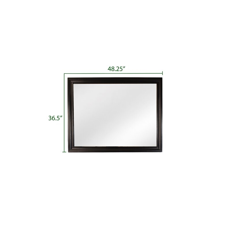 Matrix Traditional Style Mirror in Black Color made with Wood