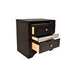 Matrix Traditional Style Queen 4 PC Storage Bedroom Set in Black made with Wood