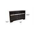 Matrix Traditional Style Queen 4 PC Storage Bedroom Set in Black made with Wood