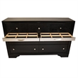 Matrix Traditional Style King 4 PC Storage Bedroom Set in Black made with Wood