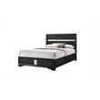 Matrix Traditional Style King 4 PC Storage Bedroom Set in Black made with Wood