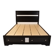 Matrix Traditional Style Queen 5 PC Storage Bedroom Set in Black made with Wood