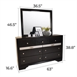 Matrix Traditional Style Queen 5 PC Storage Bedroom Set in Black made with Wood