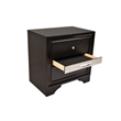 Matrix Traditional Style King 5 PC Storage Bedroom Set in Black made with Wood