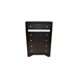 Matrix Traditional Style King 5 PC Storage Bedroom Set in Black made with Wood