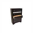 Matrix Traditional Style King 5 PC Storage Bedroom Set in Black made with Wood