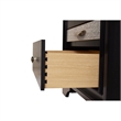 Matrix Traditional Style King 5 PC Storage Bedroom Set in Black made with Wood