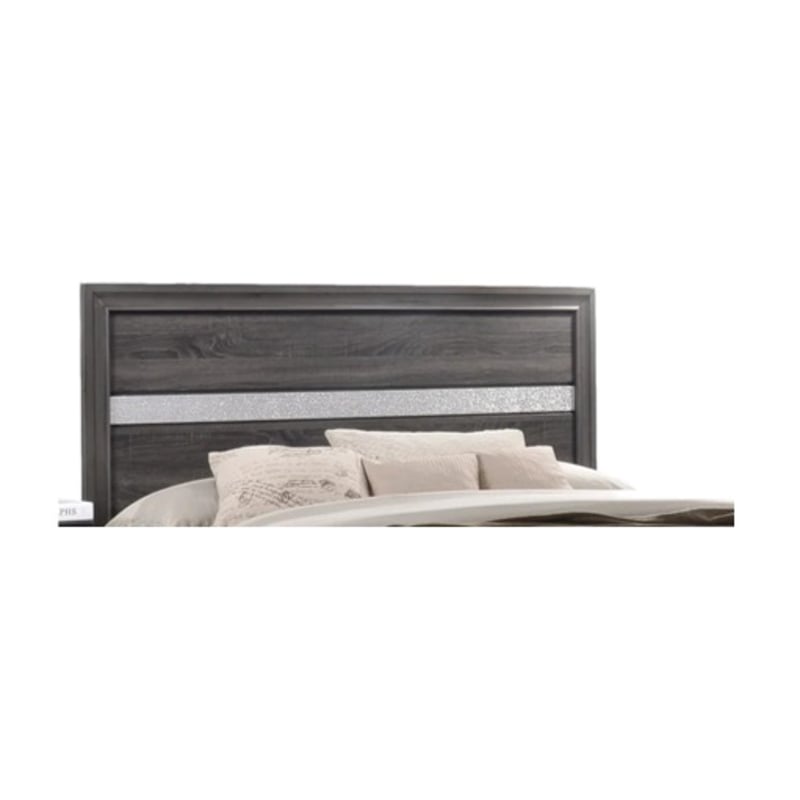 Matrix Traditional Wood King Storage Bed in Gray