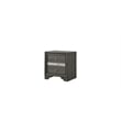 Matrix Traditional Style 2 Drawers Nightstand in Gray made with Wood