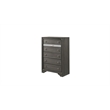 Matrix Traditional Style 5 Drawer Chest in Gray Color made with Wood