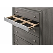 Matrix Traditional Style Queen 5 PC Storage Bedroom Set in Gray made with Wood