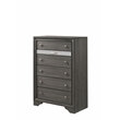 Matrix Traditional Style King 5 PC Storage Bedroom set in Gray made with Wood