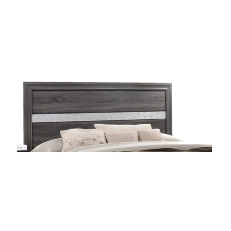 Matrix Traditional Style King 5 PC Storage Bedroom set in Gray made with Wood