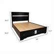 Matrix Traditional Style King 5 PC Storage Bedroom set in Gray made with Wood