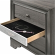 Matrix Traditional Style King 5 PC Storage Bedroom set in Gray made with Wood