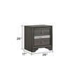 Matrix Traditional Style King 5 PC Storage Bedroom set in Gray made with Wood