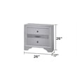 Matrix Traditional Style 2-Drawer Nightstand in White made with Wood