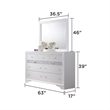 Matrix Traditional Style Queen 4 PC Storage Bedroom Set in White made with Wood