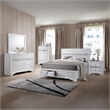 Matrix Traditional Style Queen 5 Pc Storage Bedroom set made with Wood in White