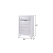 Matrix Traditional Style Queen 5 Pc Storage Bedroom set made with Wood in White