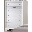 Matrix Traditional Style King 5 PC Storage Bedroom Set in White made with Wood
