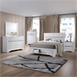 Matrix Traditional Style King 5 PC Storage Bedroom Set in White made with Wood