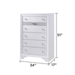 Matrix Traditional Style King 5 PC Storage Bedroom Set in White made with Wood