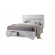 Matrix Traditional Style King 5 PC Storage Bedroom Set in White made with Wood