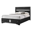 Matrix Traditional Wood King Storage Bed in Black