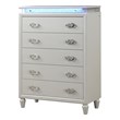 Perla LED Chest Made with Wood in Milky White