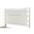 Coco LED King Size Bed Made with Wood in Milky White