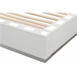 Coco LED King Size Bed Made with Wood in Milky White