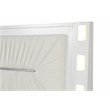 Coco LED King Size Bed Made with Wood in Milky White