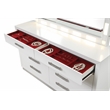 Coco 8-Drawer Modern Wood Dresser in Milky White