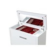 Coco 5-Drawer Modern Wood Chest with Mirror in White