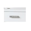 Coco 5-Drawer Modern Wood Chest with Mirror in White