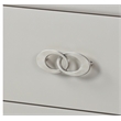 Perla LED Night Stand Made with Wood in Milky White