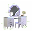 Perla Modern Style LED Vanity Set Made with Wood in Milky White