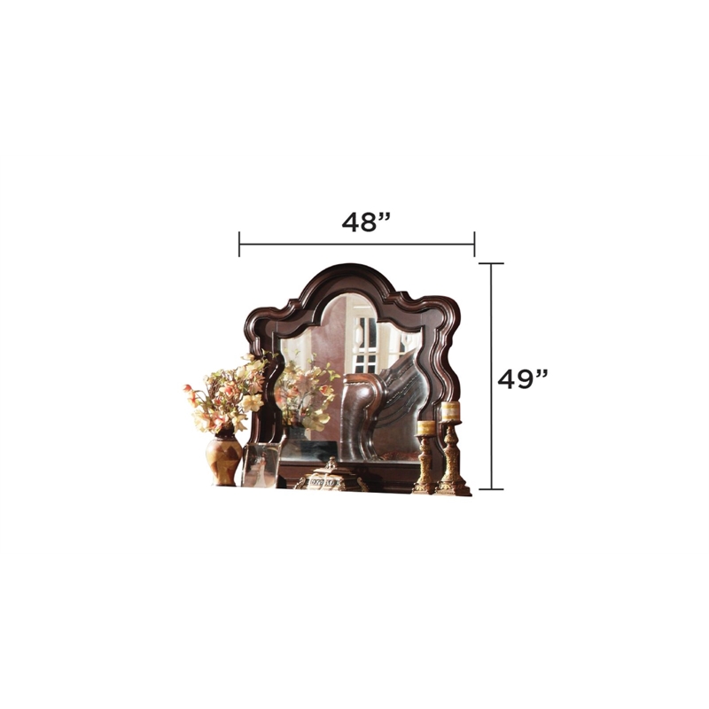 Bella Traditional Style King 4 PC Bedroom Set Made with  Wood in Dark Walnut