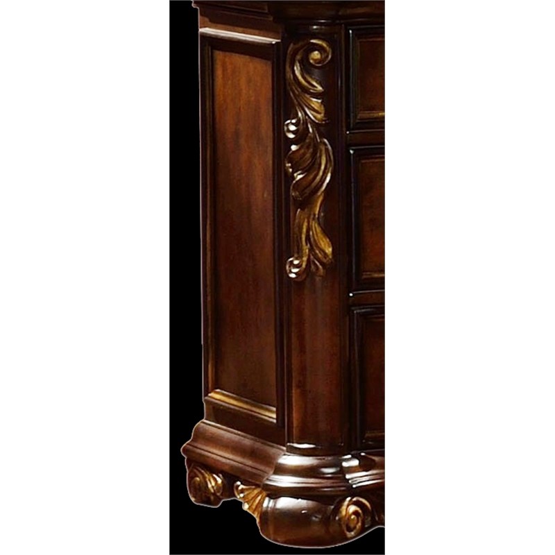 Bella Traditional Wood Dresser in Dark Walnut (Excludes Mirror)