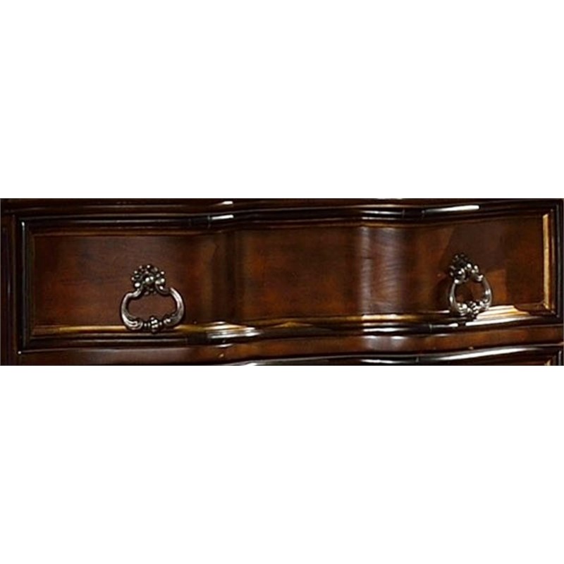 Bella Traditional Wood Dresser in Dark Walnut (Excludes Mirror)