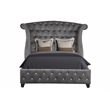 Sophia Queen 5 Pc Upholstery Bedroom Set Made With Wood in Gray