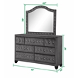 Sophia Full 4 Pc Bedroom Set In Color Gray Made With Wood