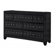 Sophia Queen 4 Pc Upholstery Bedroom Set Made With Wood in Black